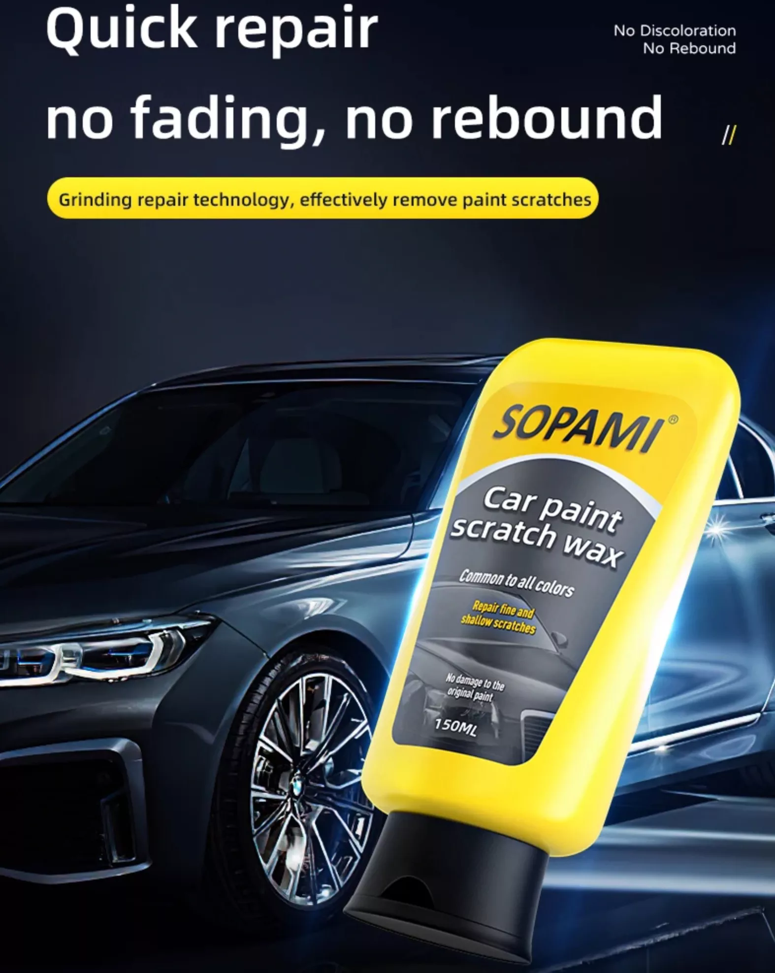 Sopami Car Scratch Wax quick repair, no fading , no rebound