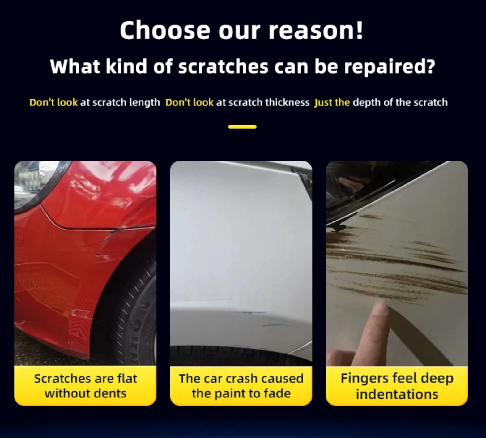 what kind of scratches can Sopami Car Scratch Wax be repaired